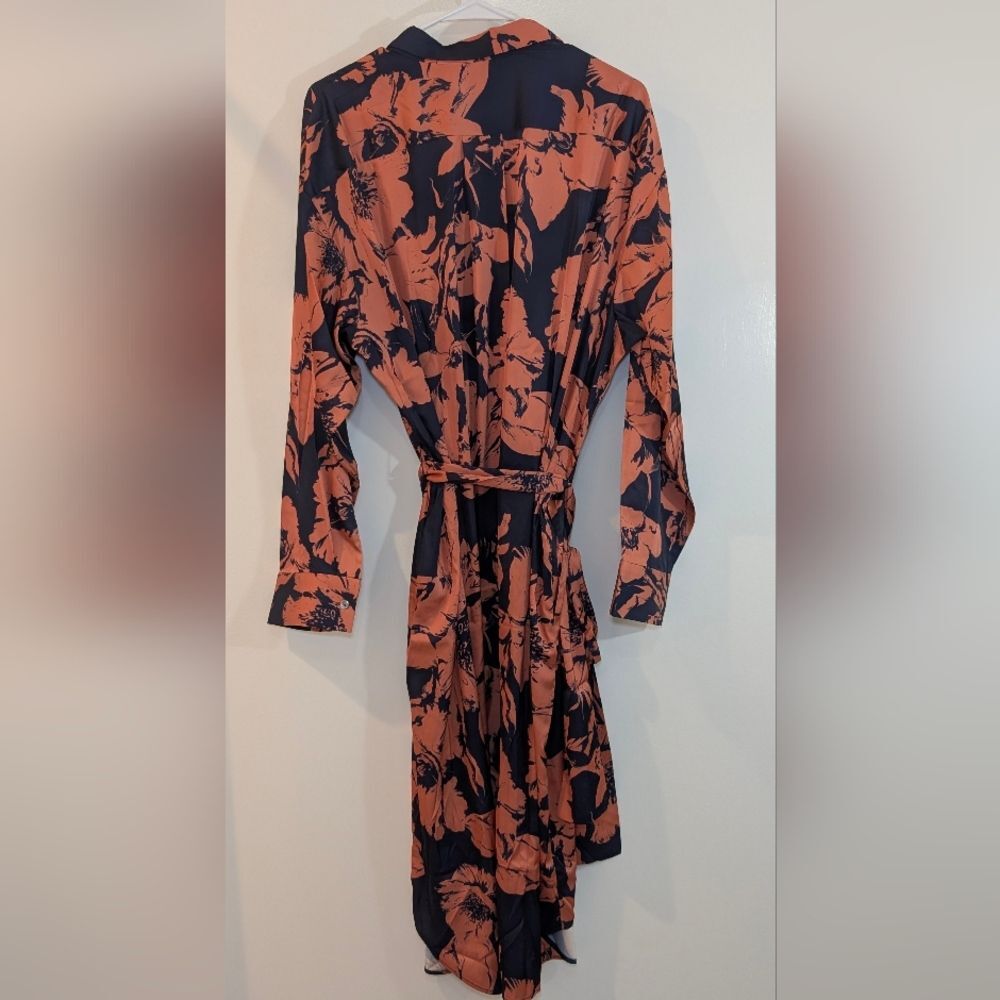 Pari Passu NWOT Floral Shirt Dress Size 18 Plus Quiet Luxury Modern Minimalist - Picture 7 of 11